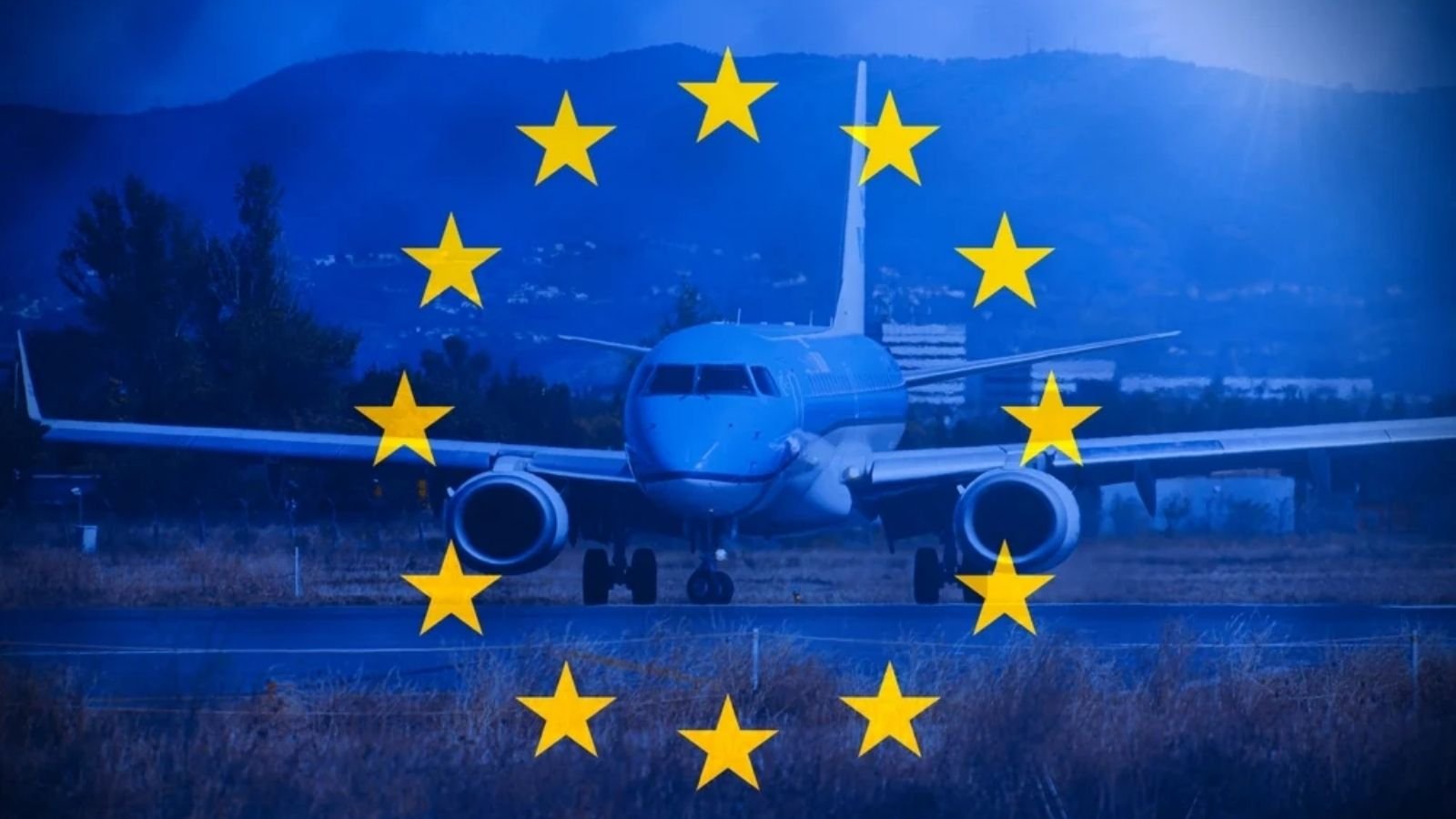 Avrupa hava bağlantısı ve rota ağına ilişkin IATA basın açıklamasını temsil eden havacılık görseli