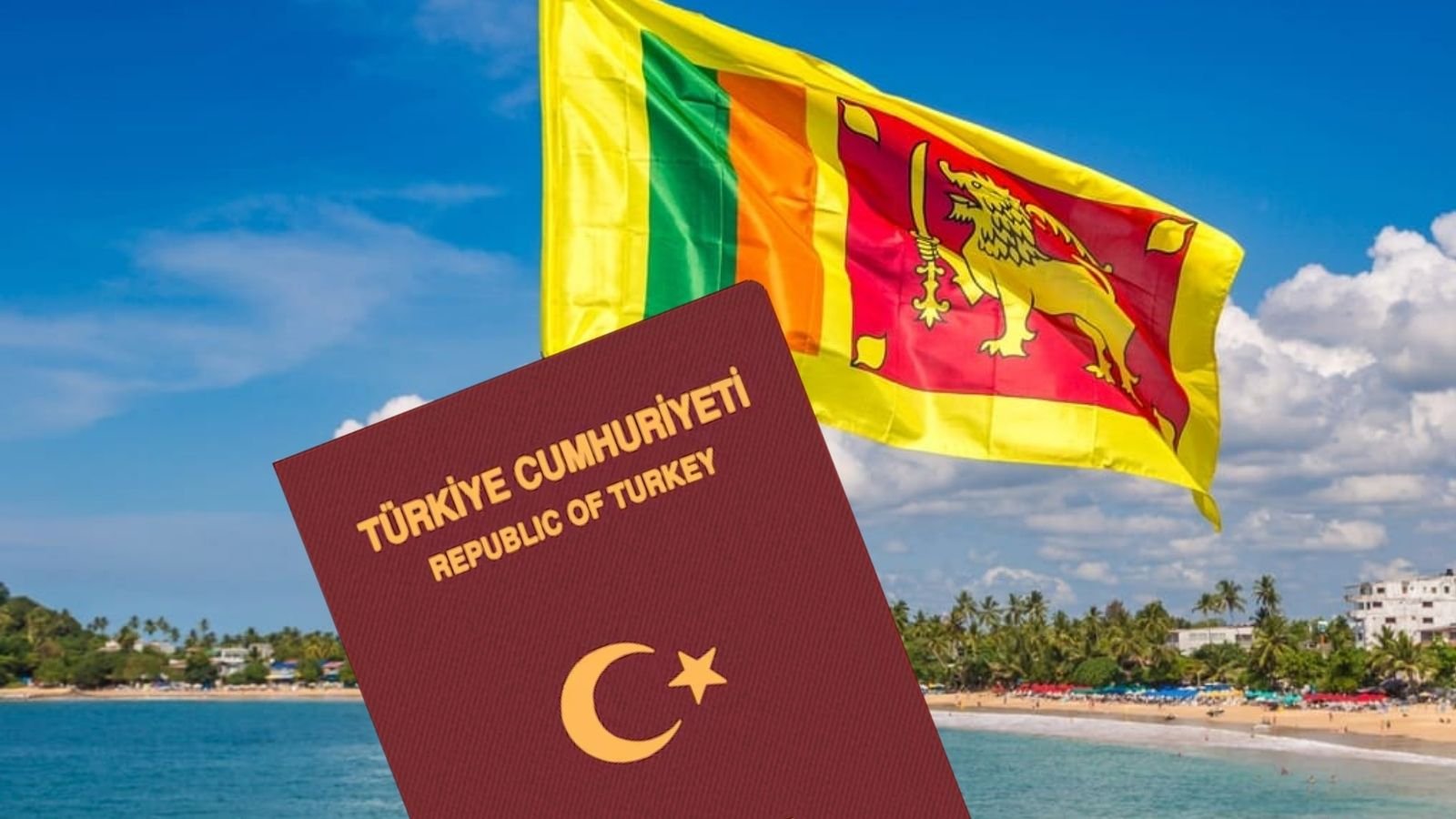 Sri Lanka kısa süreli ziyaretçi vizesi duyurusunu temsil eden seyahat görseli