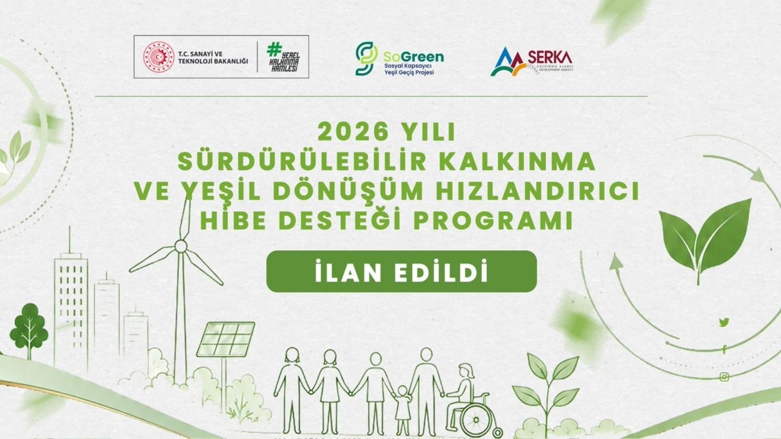 Serhat Kalkınma Ajansı sitesinde yayımlanan yeşil dönüşüm hibe desteği programı duyurusu