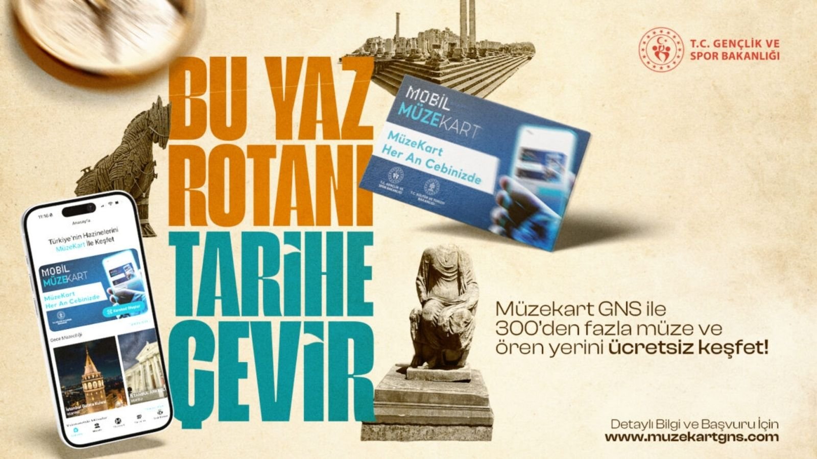 Müzekart GNS 2026 başvurularına ilişkin resmi duyuru görseli