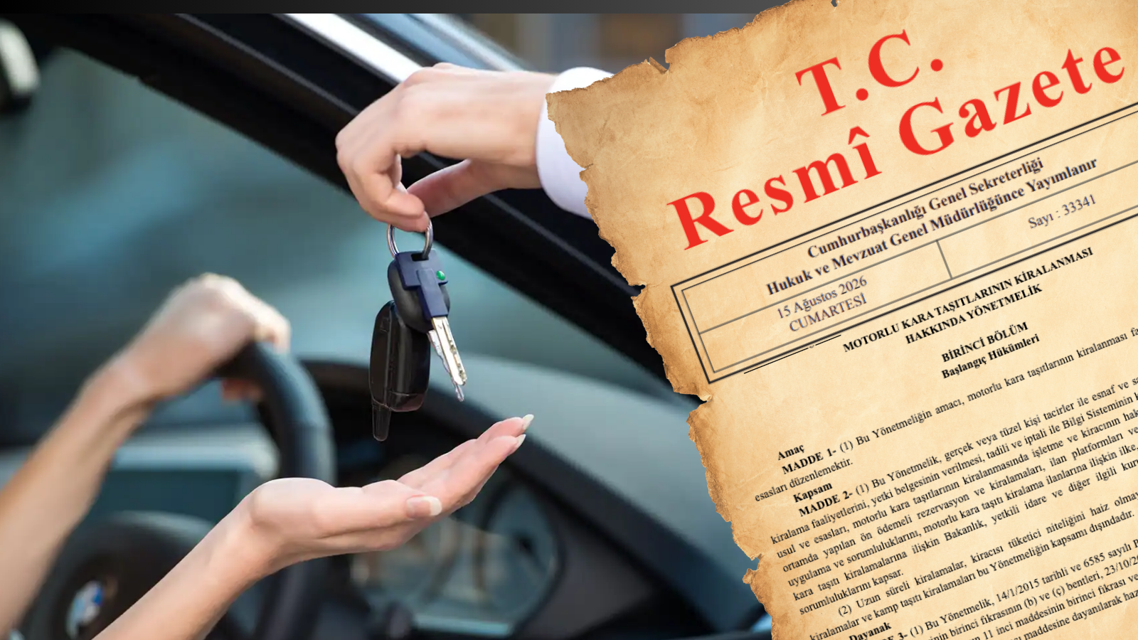 Motorlu kara taşıtı kiralama faaliyetlerine ilişkin yönetmelik
