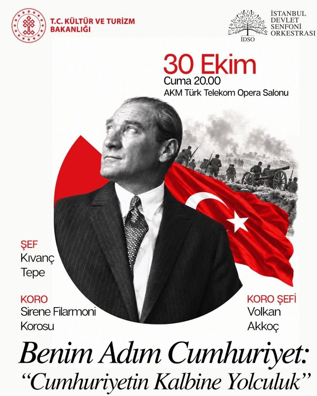 Cumhuriyet’in 103. yılı için orkestra, koro ve dans aynı sahnede