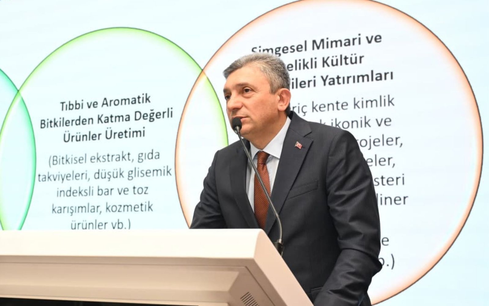 BAKA destek programları tanıtım toplantısında yatırımcılara sunum yapılan salon