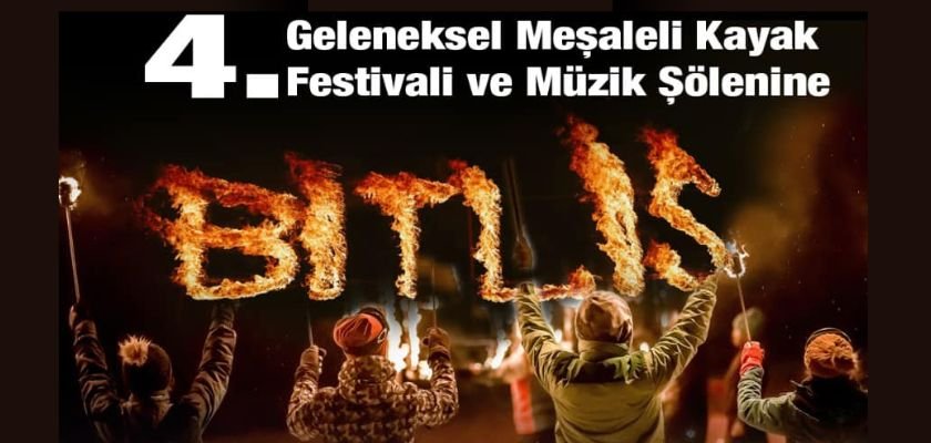 Bitlis’te kışa renk katan Meşaleli Kayak Festivali