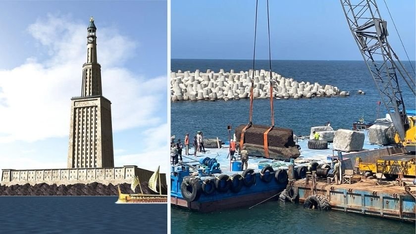 Antik İskenderiye Feneri denizden yeniden gün yüzüne çıkıyor