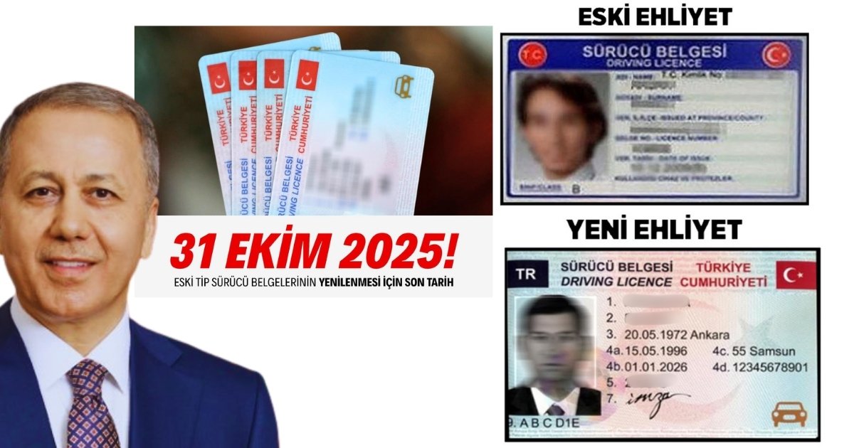 Eski Tip Sürücü Belgelerini Yenilemek İçin Son Gün 31 Ekim